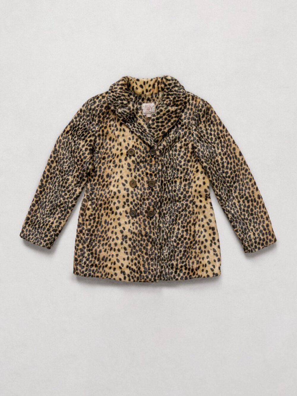 LEOPARD FAUX FUR Vintage Jacket Coat 90's Winter / Medium Small
